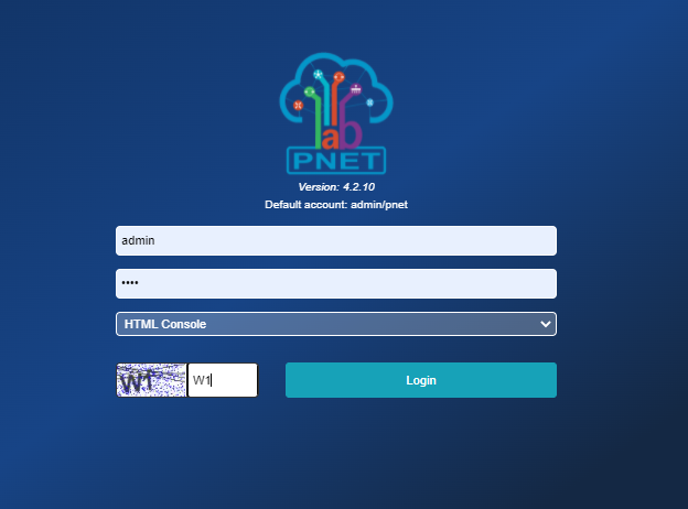 PNETLab interface